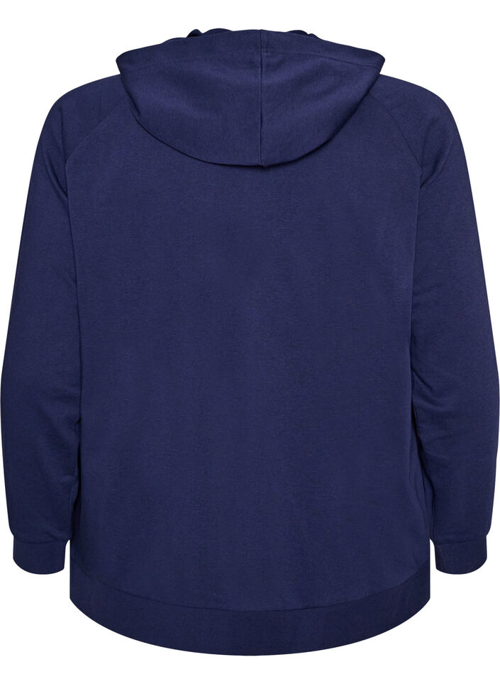 Sweatvest met capuchon en zakken, Blauw, Packshot image number 1