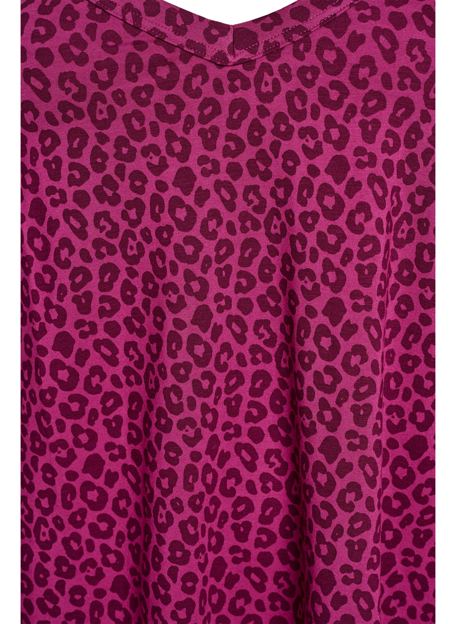 ZizziNacht top met bandjes en V-hals, Roze, Packshot image number 2