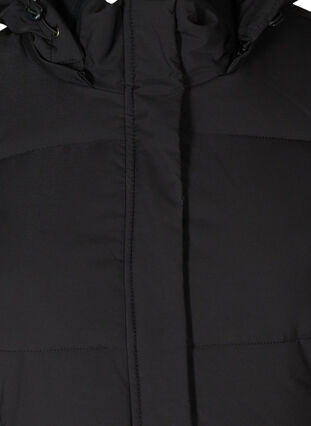 Lange winterjas met verstelbare taille, Black, Packshot image number 2