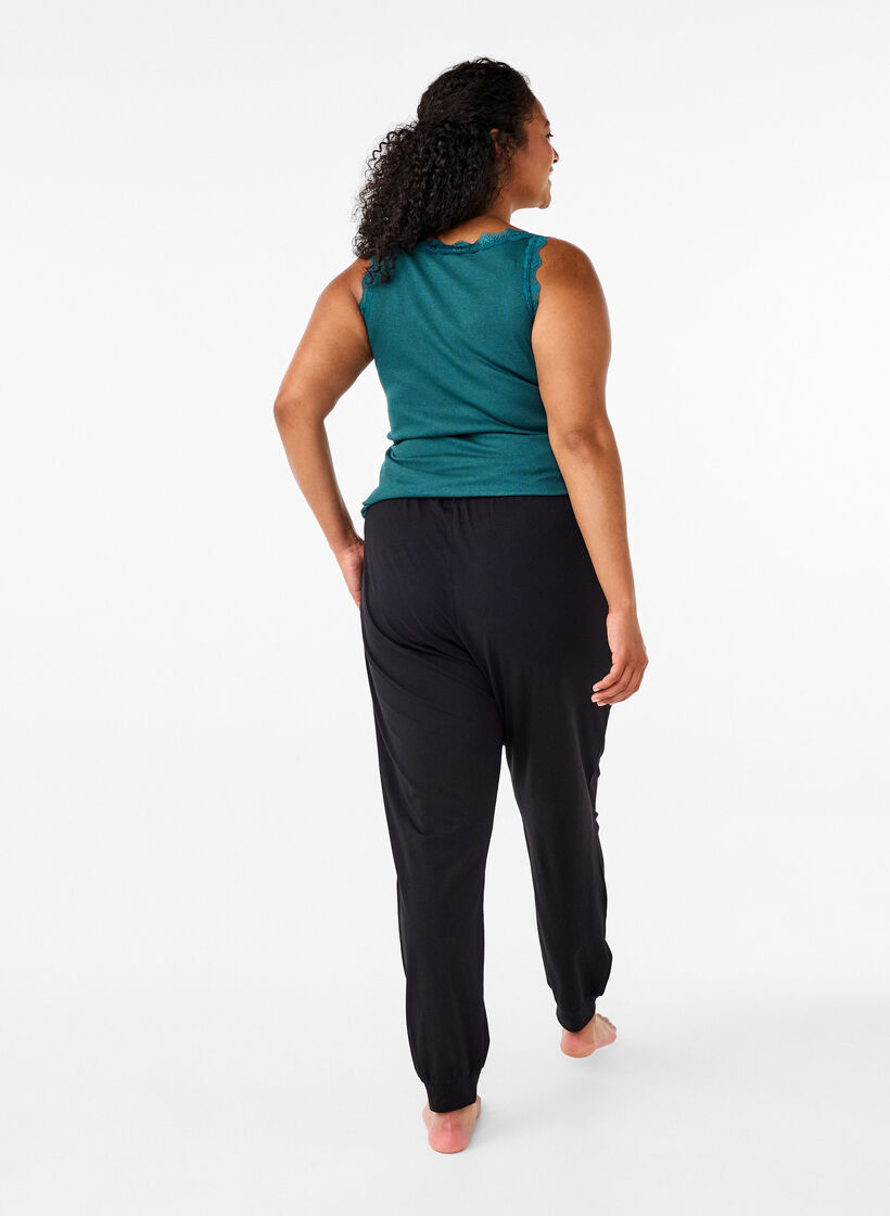 Katoenen pyjama, Zwart, Model image number 1