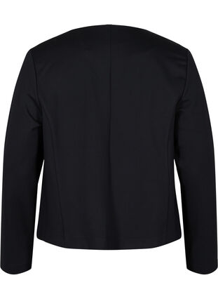 Korte blazer zonder sluiting, Black, Packshot image number 1