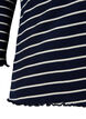 Blouse rayée à col rond, Night Sky Stripe, Packshot image number 3