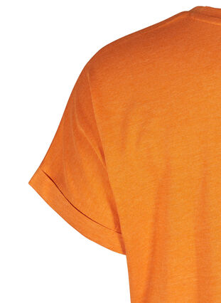 T-shirt met mix van katoen, Autumn Maple Mel., Packshot image number 3