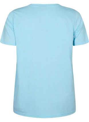 T-shirt à manches courtes avec col en V, Sky Blue, Packshot image number 1