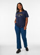 T-shirt avec motif, Bleu, Model image number 1