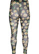Mesh legging met bloemenprint, Yellow Green AOP, Packshot image number 1