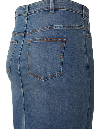 Jupe en jean avec fente sur le devant, Blue denim, Packshot image number 3