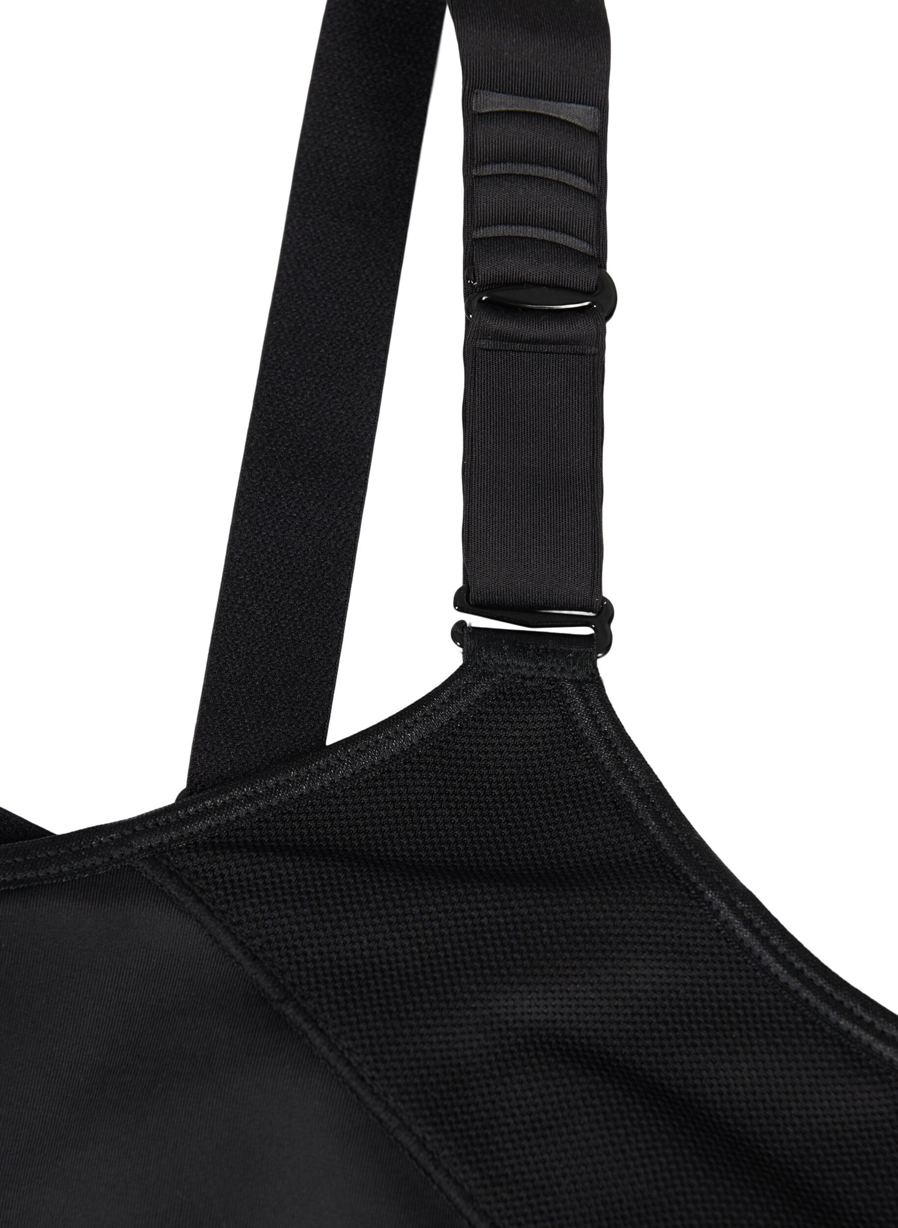Zizzi CORE, SUPER HIGH, SPORTS BRA - Brassi&egrave;re de sport avec bretelles r&eacute;glables, Black, Packshot image number 3