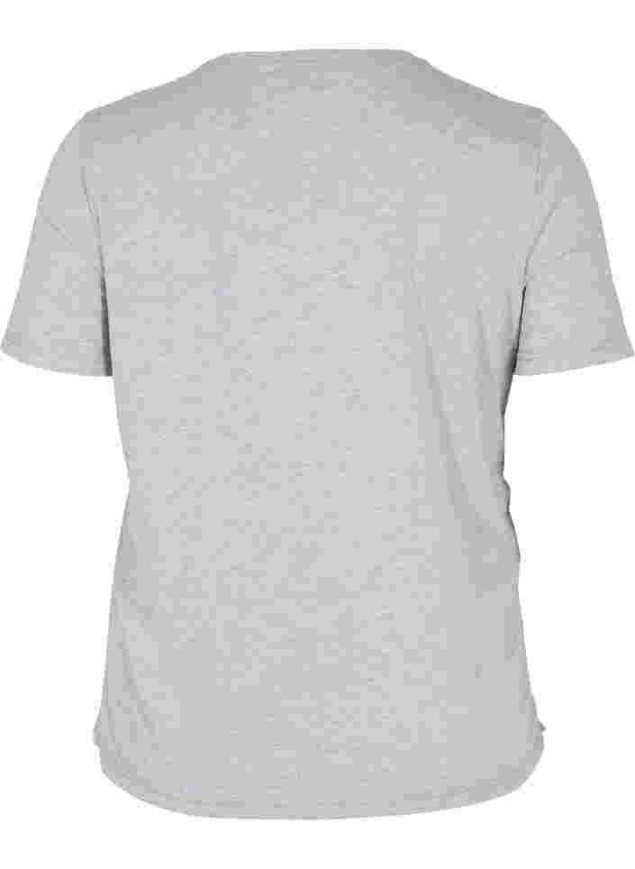 T-shirt court avec cordon de serrage, Light Grey Melange, Packshot image number 0