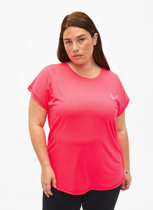 Trainings T-shirt met korte mouwen, Neon Diva Pink, Model image number 0