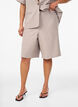 Losse Bermuda-shorts met hoge taille, Bruin, Model image number 2