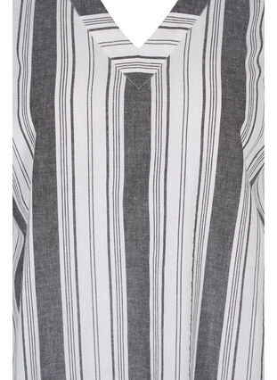 Robe en coton rayée à manches courtes, Black Stripe, Packshot image number 2
