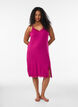 Nuisette en viscose avec dentelle et fentes, Bordeaux, Model image number 0
