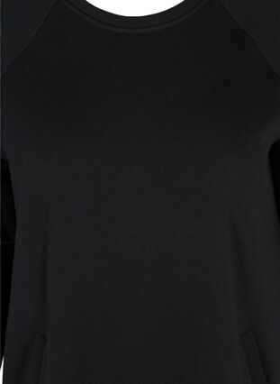 Robe pull avec poches et fente, Black, Packshot image number 2