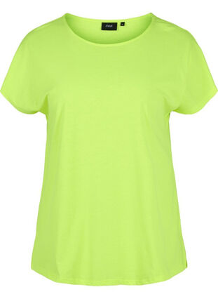 T-shirt fluo en coton, Neon Lime, Packshot image number 0