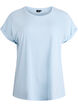 T-shirt met korte mouwen van katoenmix, Blauw, Packshot image number 0