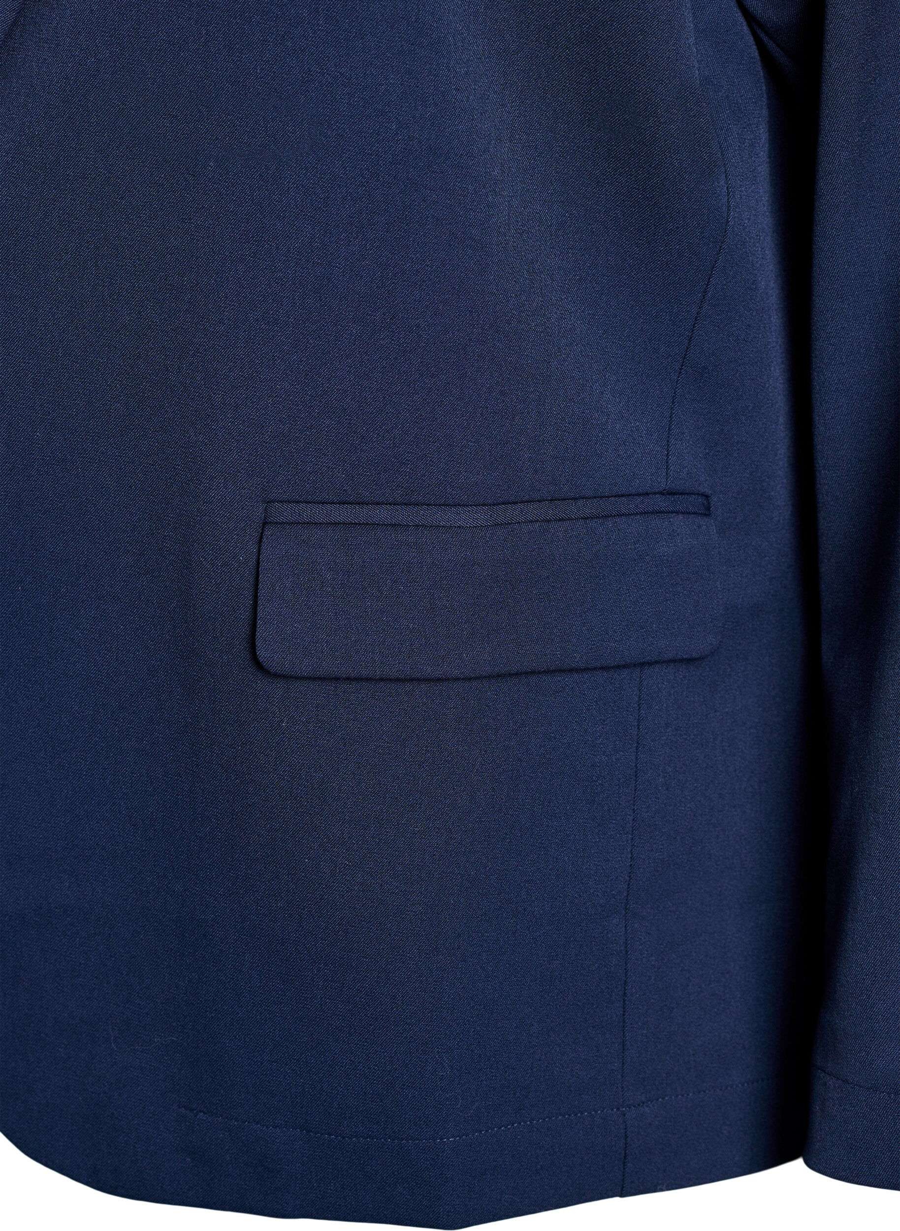 ZizziOpen blazer met zakken, Blauw, Packshot image number 2