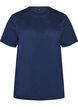 T-shirt en coton biologique avec broderie ajour&eacute;e, Bleu, Packshot image number 0