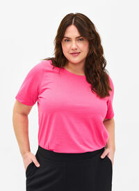 FLASH - T-shirt à col rond, Hot Pink, Model