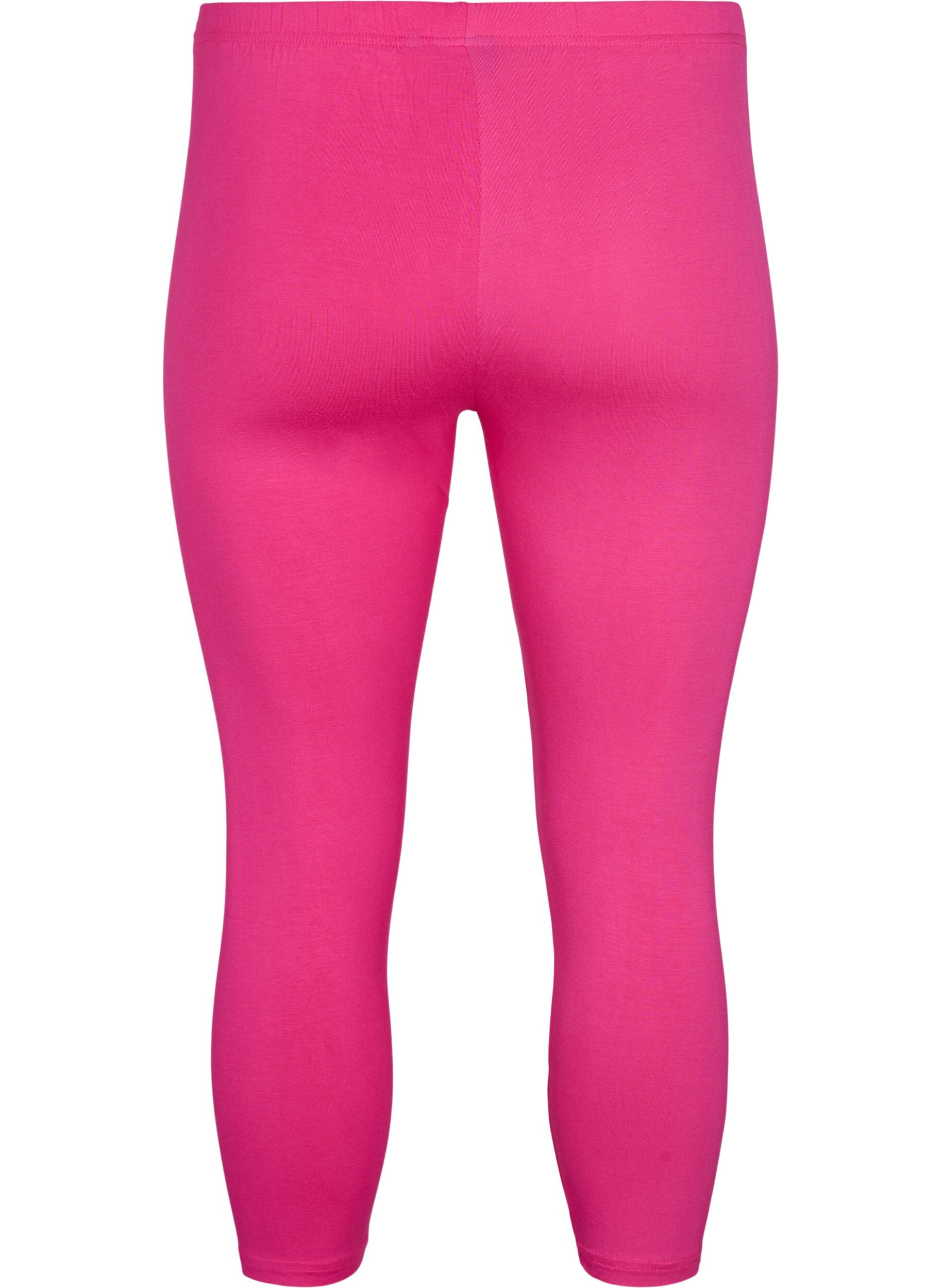 Zizzi Leggings 3/4 basiques en viscose, Rose, Packshot image number 1