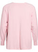 Fijngebreide blouse met V-hals en voorkantdetail, Roze, Packshot image number 1