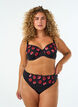 Soutien-gorge rembourr&eacute; &agrave; armatures avec broderie florale, Noir, Model image number 1