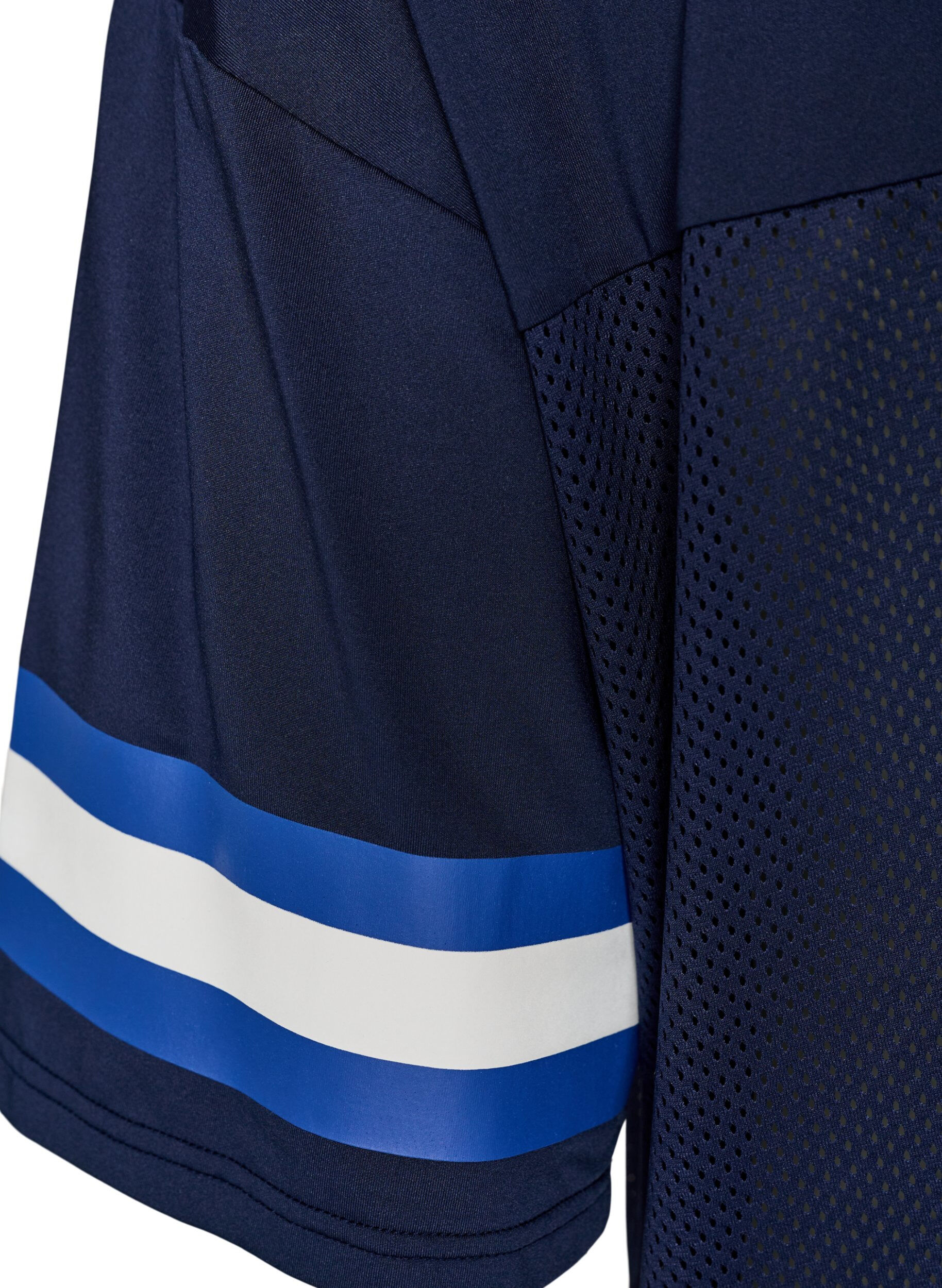 ZizziT-shirt de sport avec col V et imprim&eacute; sur le devant, Bleu, Packshot image number 3