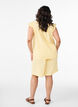 Los katoenen mousseline shorts met een hoge taille, Geel, Model image number 2
