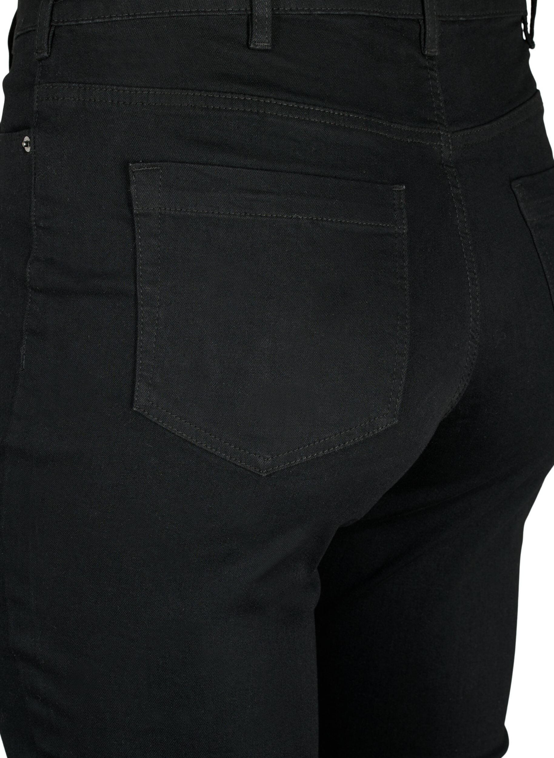 ZizziAmy jeans met een hoge taille en super slanke pasvorm, Zwart, Packshot image number 3