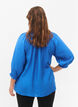 Blouse en viscose en forme de A avec des manches 3/4., Strong Blue, Model image number 1