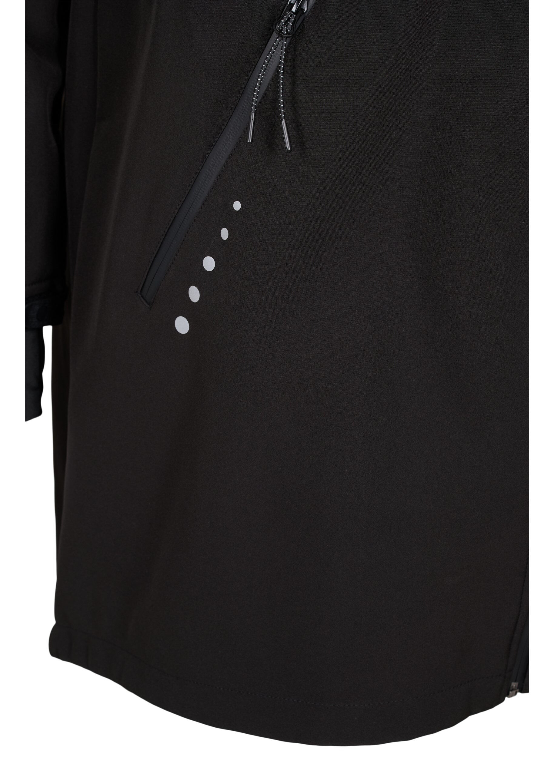 Zizzi Veste softshell polaire, Black Solid, Packshot image number 3