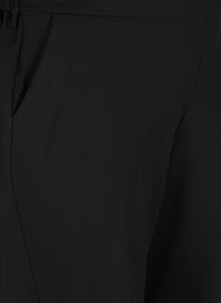 Pantalon culotte uni avec poches, Black, Packshot image number 2