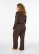 Bas de pyjama en coton biologique avec broderie ajour&eacute;e, Marron, Model image number 2