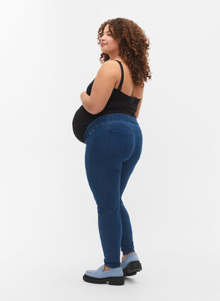 Zwangerschapsjeggings met achterzakken, Dark blue, Model image number 1