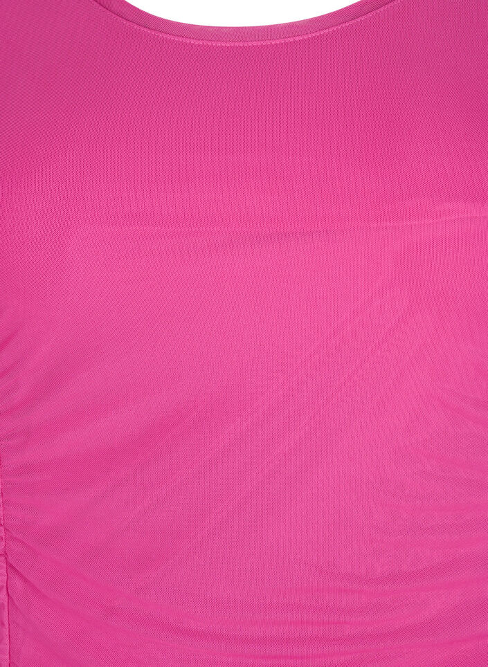 Robe ajustée avec des drapés, Fuchsia Red, Packshot image number 2