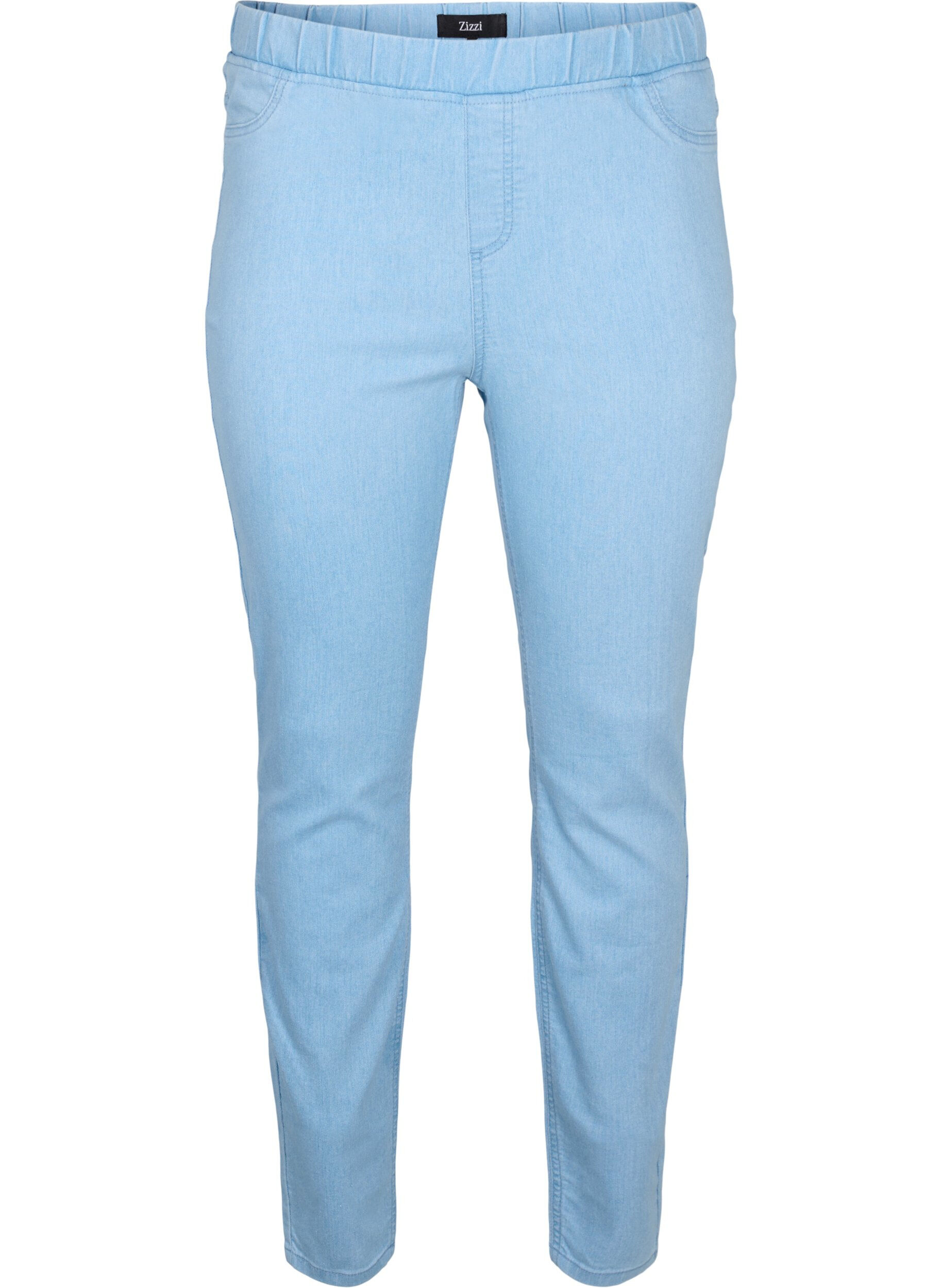 ZizziJeggings met zakken, Light blue, Packshot image number 0