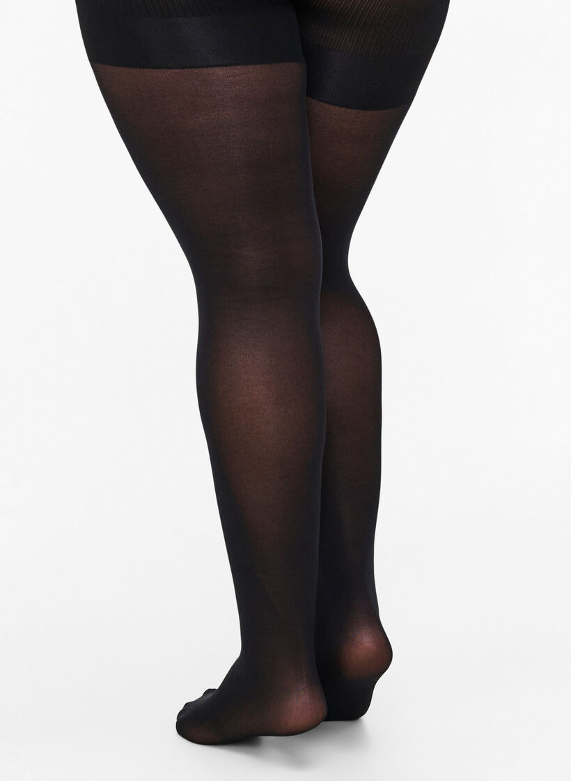 Collants 40 deniers avec push-up, Noir, Model image number 1