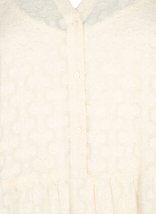 Jacquard jurk met ruche kraag, Birch, Packshot image number 2