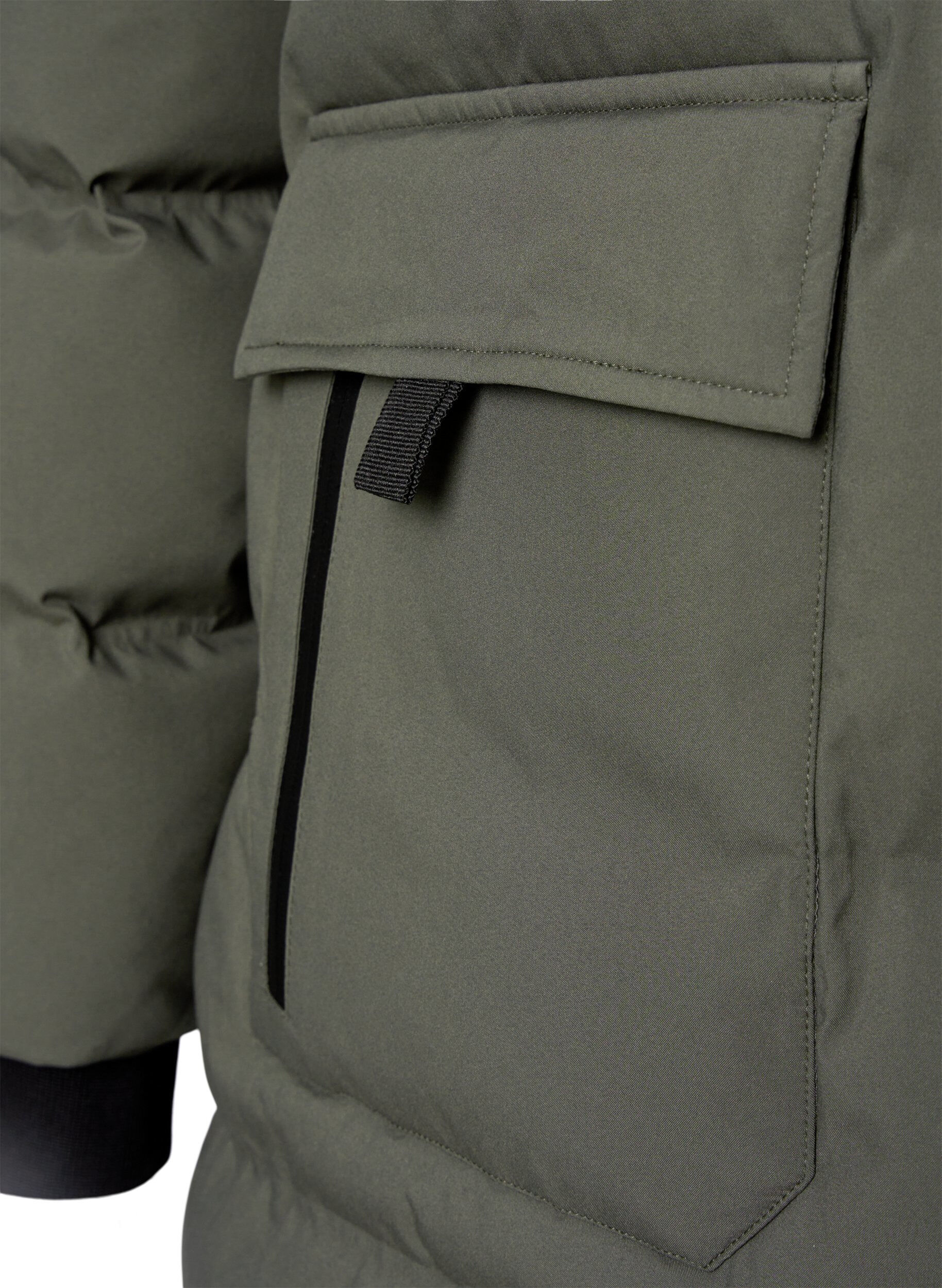 ZizziDoudoune avec capuche et poches, Vert, Packshot image number 3