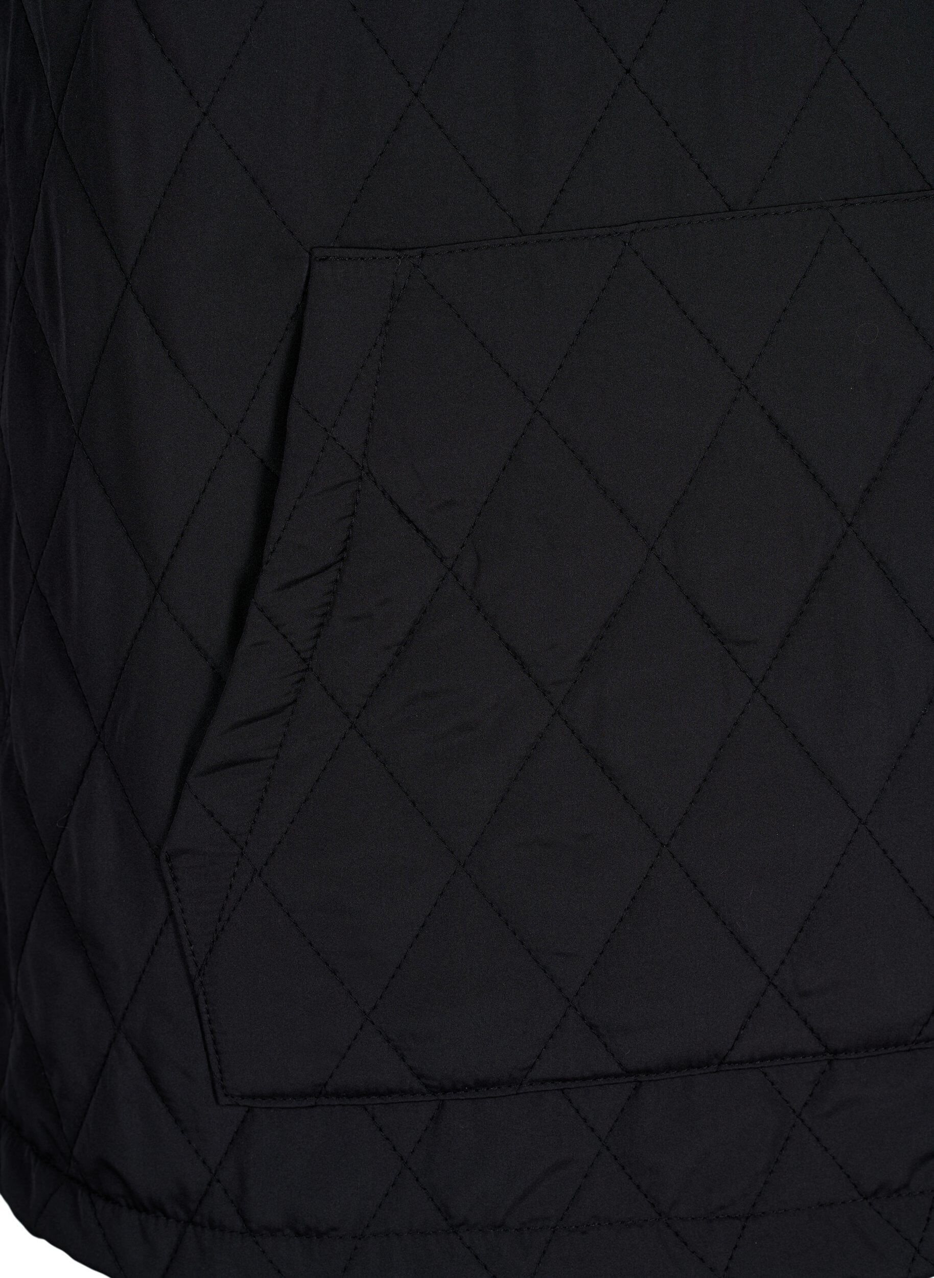 ZizziSweatshirt met capuchon en quilt, Black, Packshot image number 3
