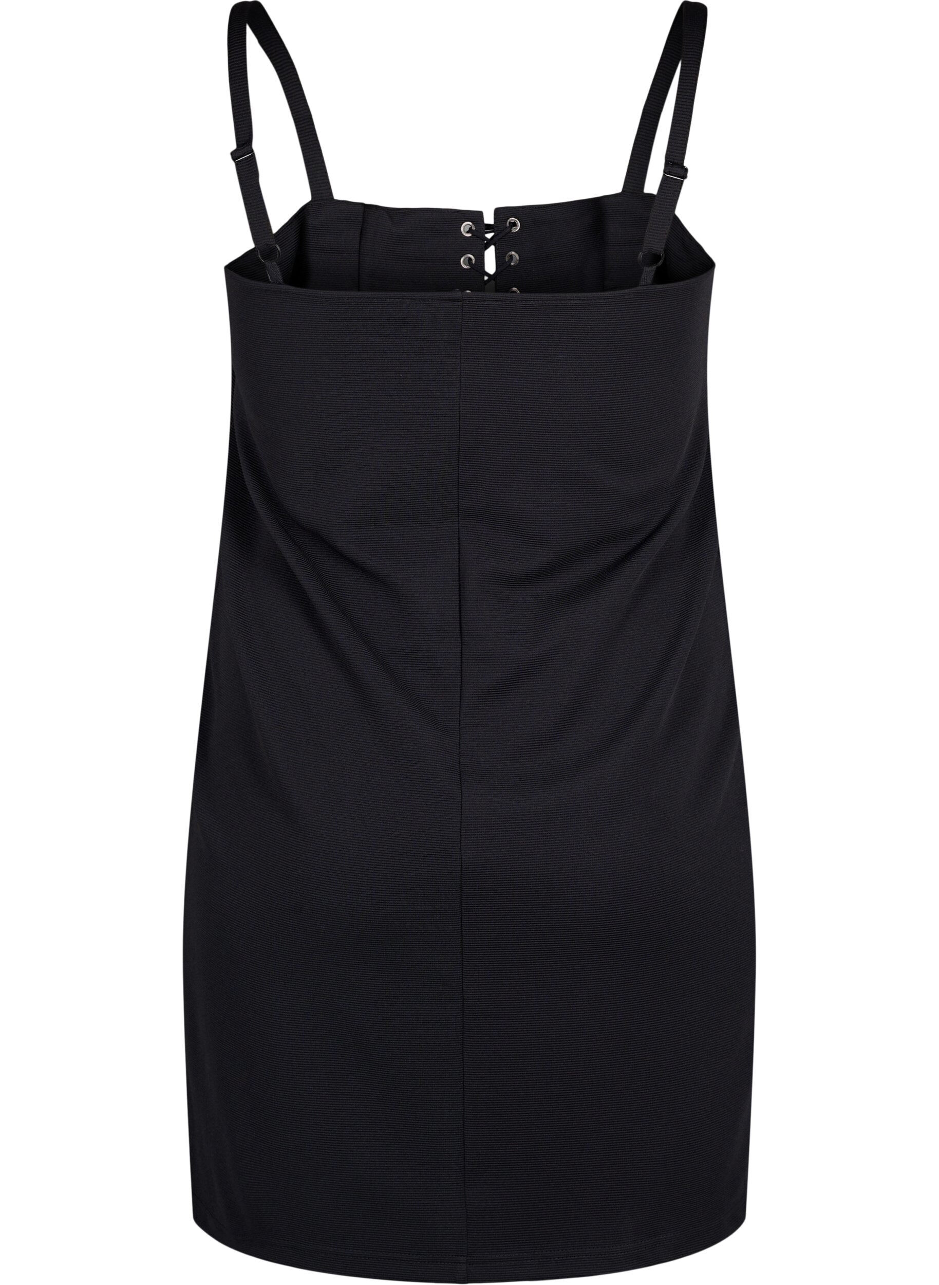 Zizzi Robe bodycon avec d&eacute;tail neige, Black, Packshot image number 1