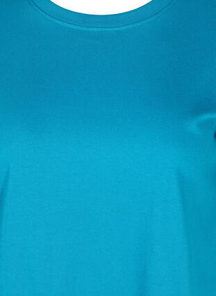 T-shirt long à manches courtes en coton, Fjord Blue, Packshot image number 2