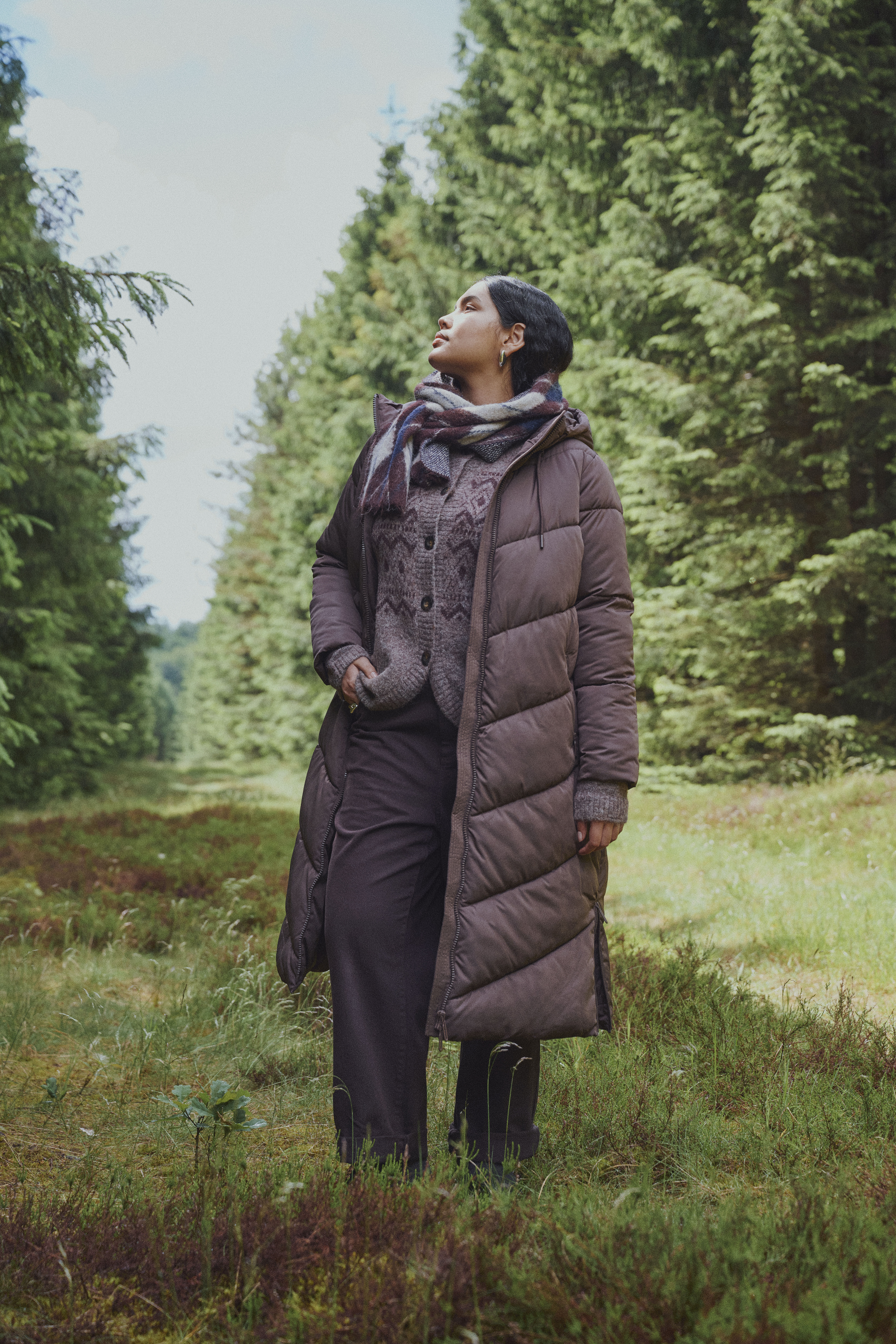 Warme bosuitstraling in aardetinten, , Model