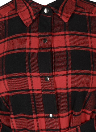 Geruit overhemdjas, Red CHECK , Packshot image number 2