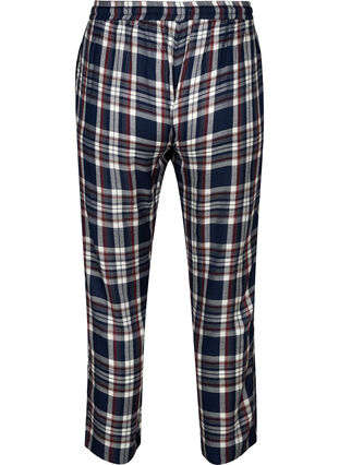 Bas de pyjama en coton à carreaux, Navy Comb Check, Packshot image number 1