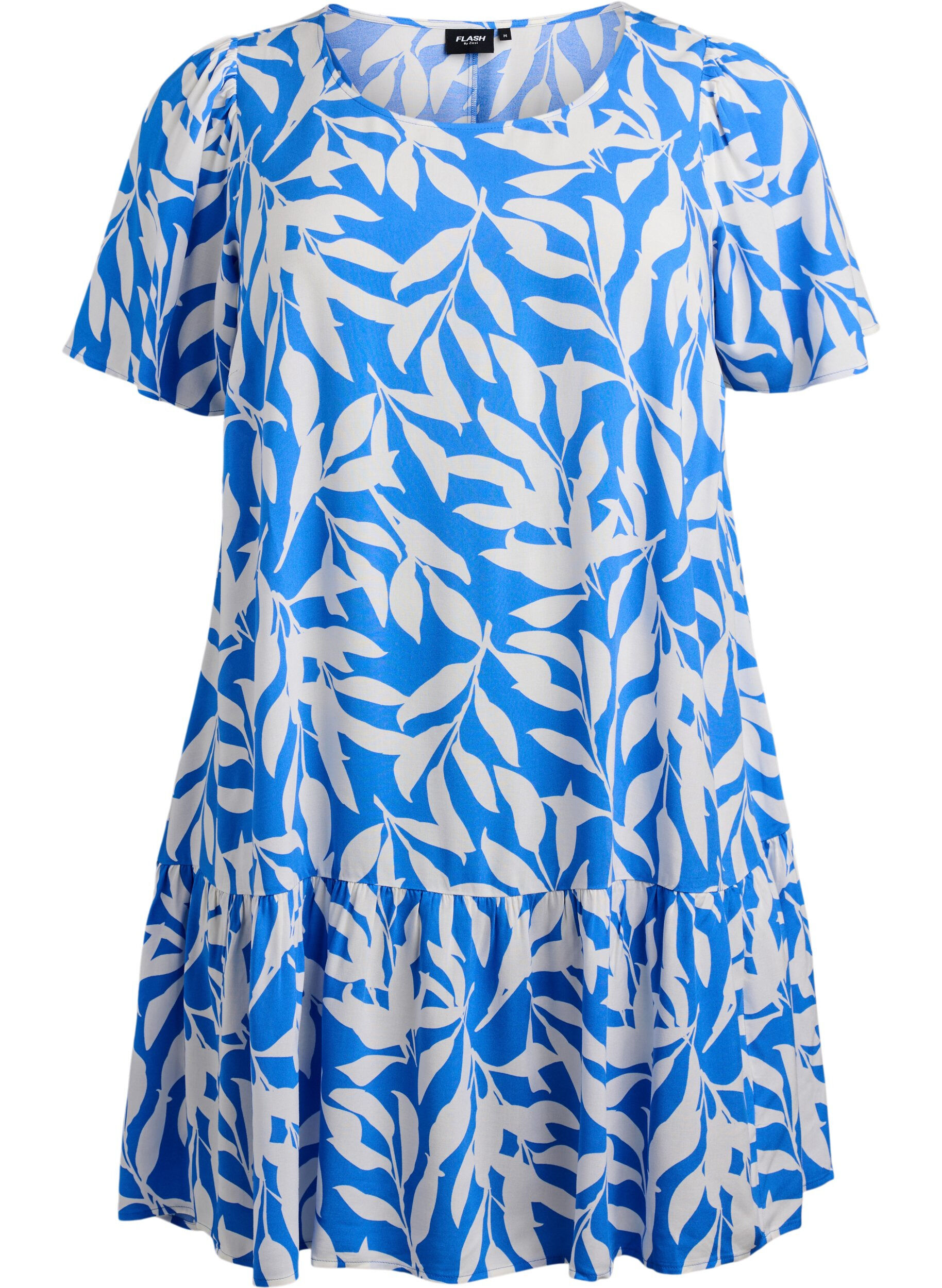 Zizzi FLASH - Robe en viscose avec d&eacute;coupe, Bleu, Packshot image number 0