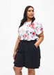  Korte broek met hoge taille en cargozakken, Black, Model image number 0
