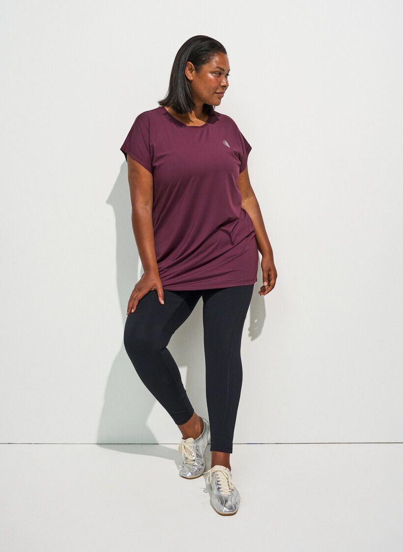 Lang workout T-shirt, Rood, Model image number 1