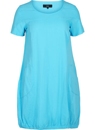 Robe en coton à manches courtes, River Blue, Packshot image number 0