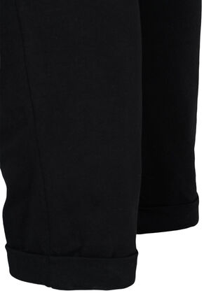 Pantalon en coton à revers, Black, Packshot image number 3